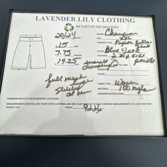 Champion Men's XXL Nylon Zip Pockets Shorts Blue Jazz Inseam 7.75" NWT - Picture 11 of 11